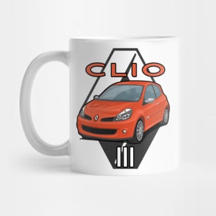 Clio III Car 3 Lutecia hatchback 2005 orange Mug